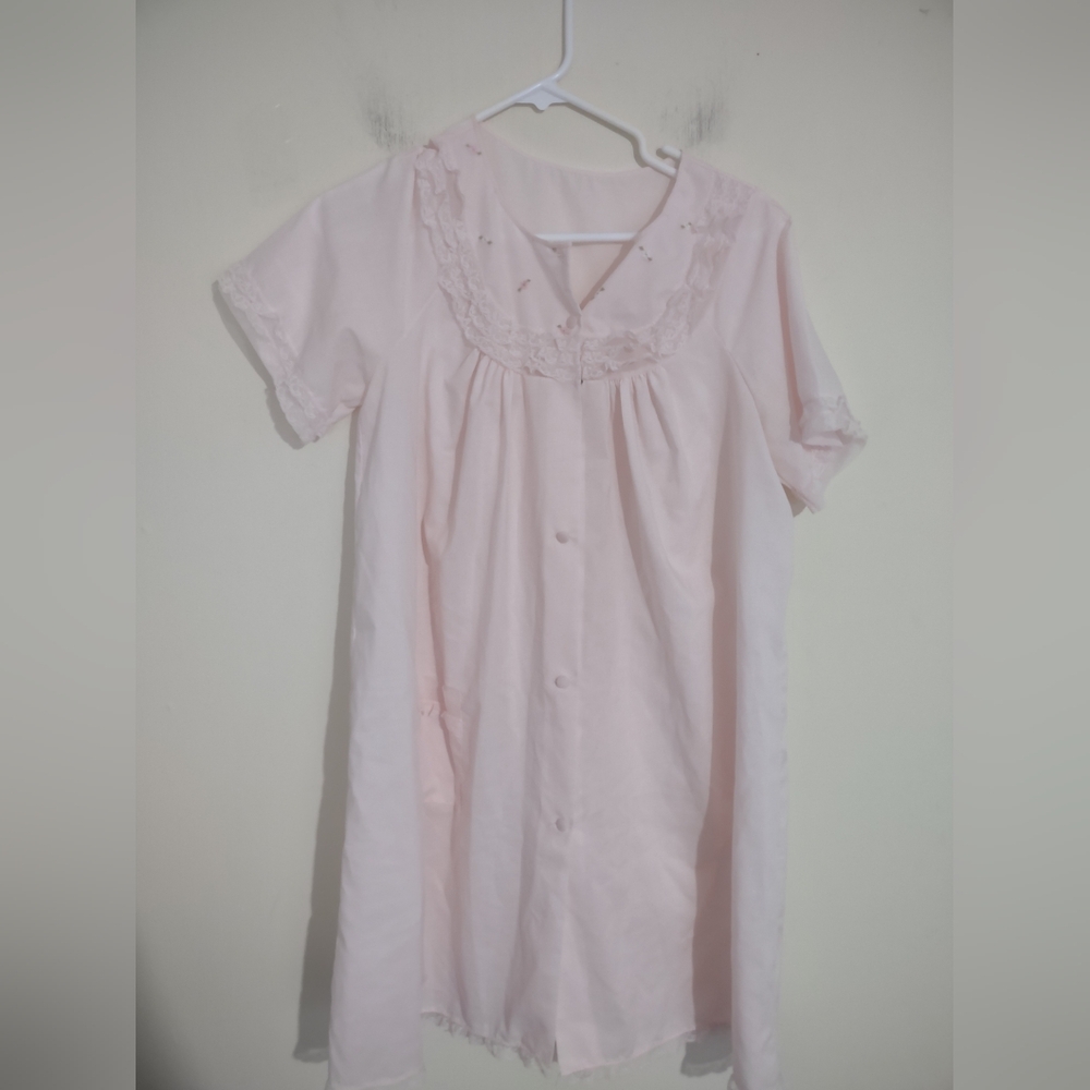 Vintage 70s Shadowline Nightgown‎ Small Shabby Chic Lightweight Cottagecore Lace